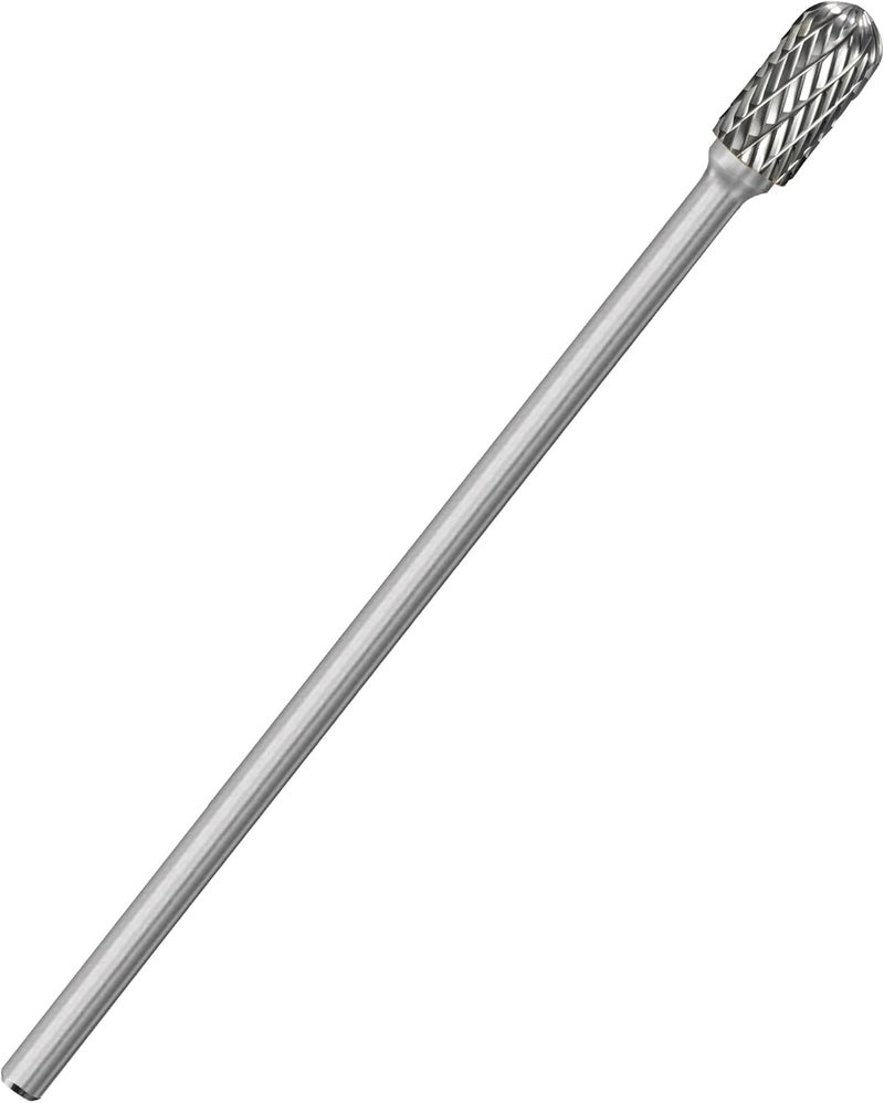 Sworker 1Pc Long Carbide Burr Set 1/4" Shank Total L 6.8" Die Grinder Bits Rotary Rasp Attachment Cut Port Grind Metal Cast Iron Steel Aluminum Cylinder Head Engine Intake Exhaust Manifold Tight Area - Image 1